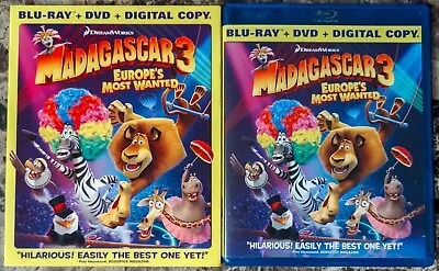 Madagascar 3: Europe's Most Wanted (Blu-ray + DVD 2012 2-Disc Set W Slipcover) • $6.99