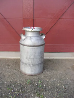 Vintage Steel 10 Gallon Milk Can.  • $68