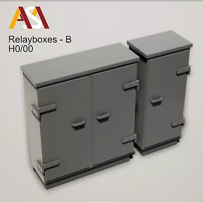 00 Gauge - Lineside - Relay Boxes (B). Pack Of 12. 3D Print • £4