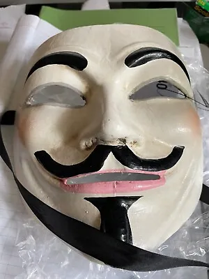 Resin V For Vendetta / Guy Fawkes Mask   JUST POSH MASK 20X19CM • £19.99