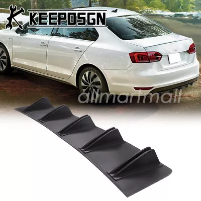 $40.60 • Buy Car Rear Bumper Diffuser Lip Splitter Spoiler Shark Fins For VW Volkswagen Jetta
