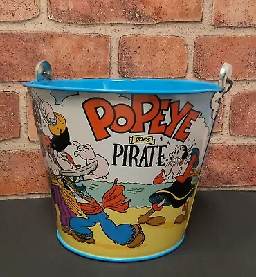 Vintage 90's Popeye Goes Pirate Tin Sand Bucket • $30