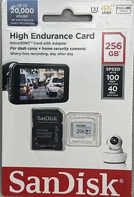 SanDisk® 256GB MicroSDXC High Endurance Card With Adapter Dash Cam Home Cameras • £24.85