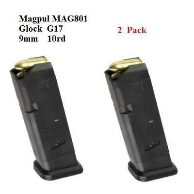 Magpul - 2 PACK - MAG801 GL9 10 Round Magazine For The GLOCK G17 - NEW • $32.95