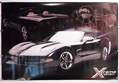 Xtreme Machines Black Corvette Vintage Poster  24  X 36  NOS (b192) • $18.99