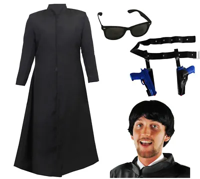 The One Black Duster Trench Coat Costume With Accessories Cosplay Fancy Dress • £20.99