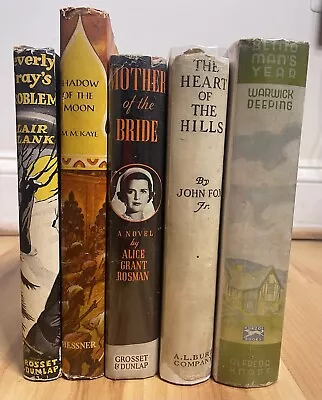 Collectible Novel Book Lot Of 5 1940s-50s Rare Dust Jackets Mysteries & Drama • $0.99