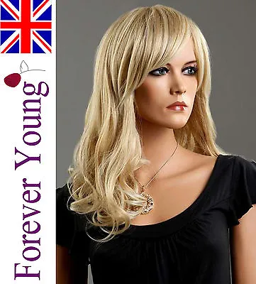 £16.99 • Buy Ladies Wig Long Blonde Full Wig Wavy Straight Fashion Wig Forever Young UK