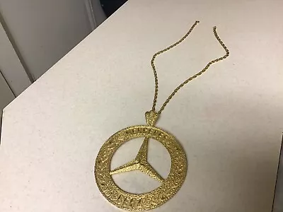 Vintage Gold Toned Hip Hop Mercedes Bling Costume Jewelry Necklace & Pendant • $21