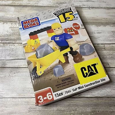 MEGA BLOKS - CAT Mini Construction Site #7844 - Interlocking Block Set - 2011 • $7.49