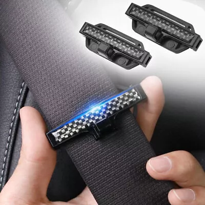 2x Carbon Fiber Car Parts Seat Belt Stabilizer Limiter Auto Interior Accessories • $6.99