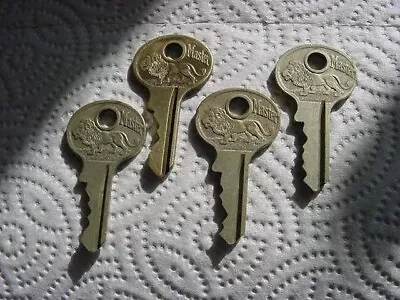 Vintage Walking Lion Master Lock Brass Key LOT Of 4 Keys Master Lock Lion Keys* • $16.99