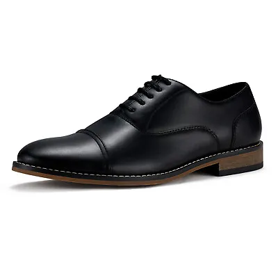 HEEZ Men's Brogue Oxford Shoes Lace-up Dress Shoes Shock-Absorbing Formal Shoes • $39.99