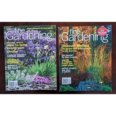 Taunton's Fine Gardening Magazine Lot Of 2 - 2018 • $8