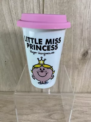 Little Miss Princess Ceramic Coffee Mug Cup & Lid Mr Men Roger Hargreaves VGC • £14.95