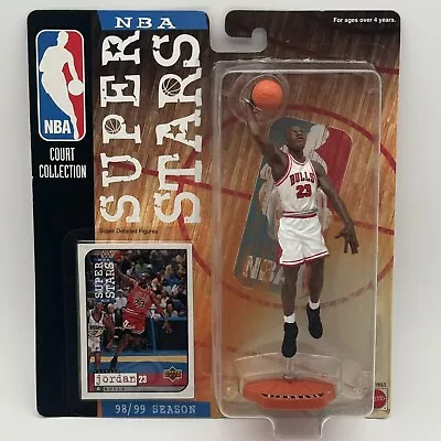 Michael Jordan 1998 Mattel NBA  Superstars Action Figure Bulls White  Uniform • $24.99