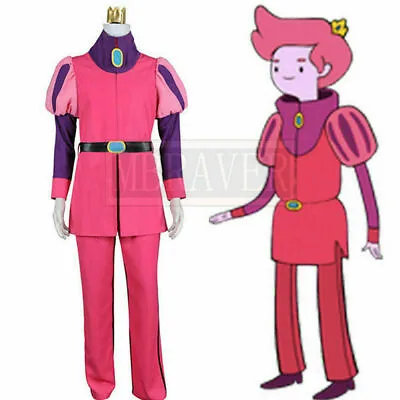 $33 • Buy Adventure Time Cosplay Prince Gumball Costume New Full Set Pink Uniform 