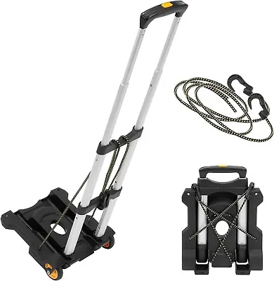Folding Luggage Cart With Wheels Holds 77 Pounds - Carry Boxes Backpacks • $34.99