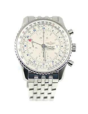 Breitling Navitimer World Chronograph Stainless Steel Watch A24322 • $5000
