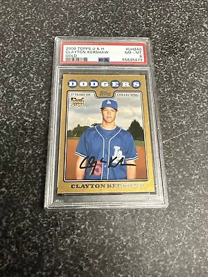 2008 Topps Update Gold Border #UH240 Clayton Kershaw /2008 RC Rookie PSA 8 MVP • $899.99