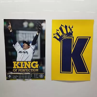 2 Seattle Mariners MLB King Of Perfection Felix Hernandez Posters • $9.99