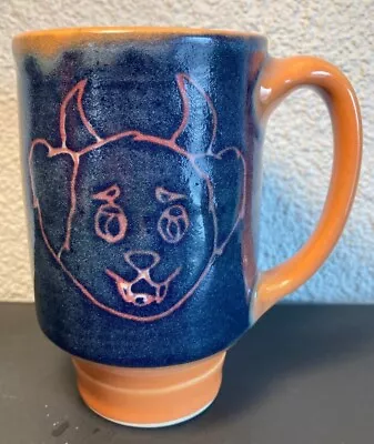 Hand Made Mara Mexico Style Cup Mug Devil Angel Dogs Artist Initialed • $14.65