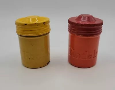 Vintage Metal Kodak 35mm Film Canisters Set Of 2 • $10