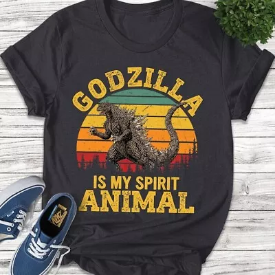 Godzilla Is My Spirit Animal T-shirt Retro Movie Godzilla T-Shirt All Size S-5X • $16.95