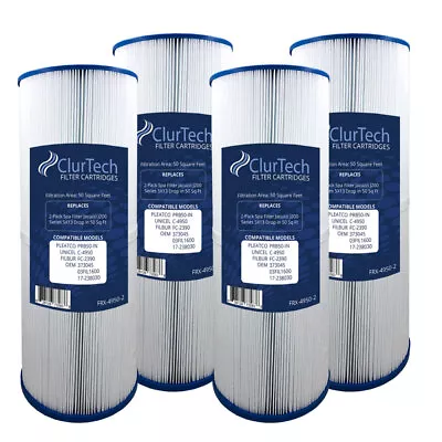 ClurTech Spa Filter Cartridge 4 Pk Fits Jacuzzi J200 Series 50 Sq Ft C-4950 • $63.70