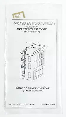 Micro Structures Z Scale Fire Escape Brass Kit #F-101 Opened And Unassembled • $13.29