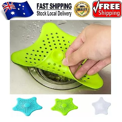 NEW 2x Silicone Sink Strainer Bathroom Drain Hair Catcher Stopper Shower Plug AU • $9.49