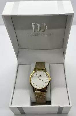 Ladies Danish Design Stainless Steel London Series Gold Mesh Watch IV05Q1235 • $14.99