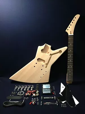 Complete NO-SOLDERINGSolid Mahogany Body Electric Guitar DIY2 Pickguard KE1958 • $241.80