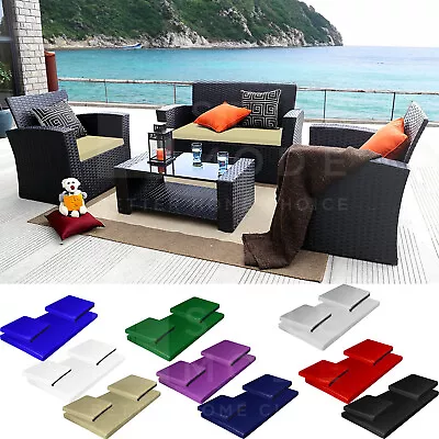 Replacement Cushions Set To Fit 3Pc Rattan Garden Furniture Chairs Sofa Patio • £29.89