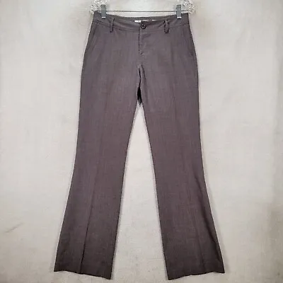 Y2K Vertigo Womens Pants Size 2 Brown Stretch Low Rise Career Bootcut Trouser • $18.95
