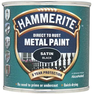 Hammerite Direct To Rust Metal Paint Quick Drying All Colour 250ml 750ml • £11.30