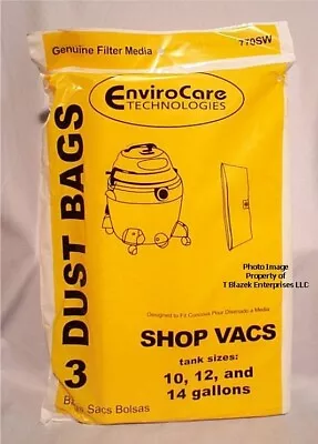 ShopVac Bags 10 12 14  Gallon 90662 Shop Vac 906-62-00 Pack Of 3 • $15.99