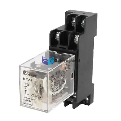 MY2J-DC12V Coil 8 Pin DIN Rail Electromagnetic Relay Power Relay 35 Mm✦Kd • $4.69