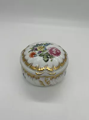 Vtg 1976 Herend Queen Victoria Bon Bon Dish Jar Box Trinket Dresser Vanity • $105