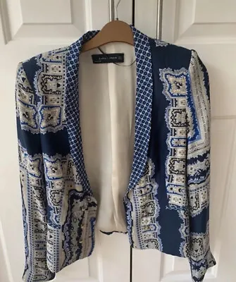 Zara Mulberry Silk Jacket Size S • £19