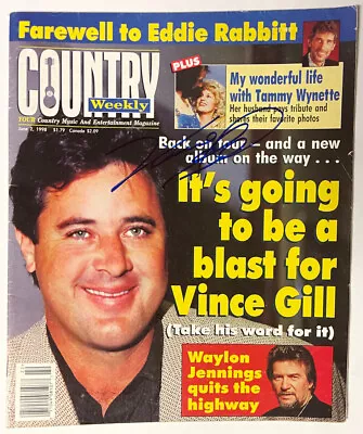 Vince Gill Signed 1998 Country Weekly Magazine- Beckett Review - No Label • $67.95