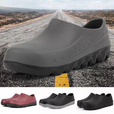 Mens Chef Clogs Work Safety Shoes Kitchen Chef Shoe Waterproof Non-Slip Shoes UK • £23.87