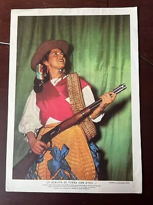 Vintage ADELITA Mexican Model Revolutionary Character Poster From 1960's #3 • $27.99