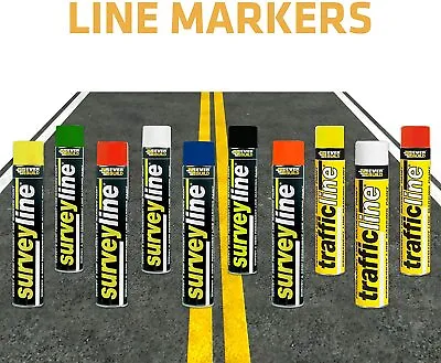 £5.95 • Buy Line Markers - Surveyline / Trafficline Semi-Permanent Spray Paint, 700 Ml