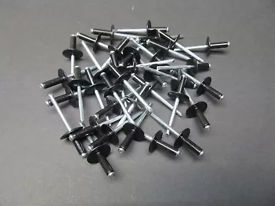 Vintage FOR Yamaha SNOWMOBILE BLACK RIVETS 50 Pcs. 3/16 LARGE HEAD • $12.99