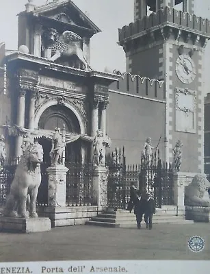 £36.65 • Buy Venice Italy RPPC Postcard Early 1900s Rare Arsenal Lions Bell Clock Fashion 