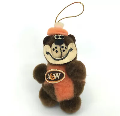  A&W Great Root Bear Ornament 4in Wool Pom Pom 1980s Ad Promo Rooty Christmas AW • $28