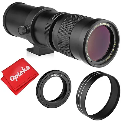 Opteka 420-800mm F/8.3 Telephoto Zoom Lens For Sony Alpha A Mount DSLR Cameras • $89.97