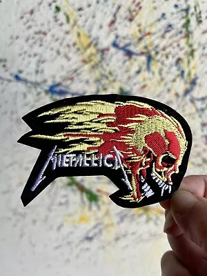 Metallica Iron On Patch Red Gold  Black Demon On Fire • $5.99