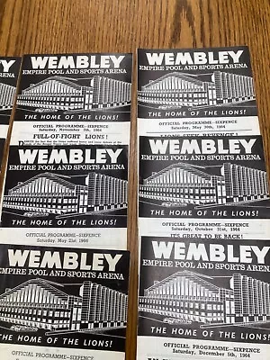 12 Wembley Lions Ice Hockey Programmes 1964-1966 • £6.99